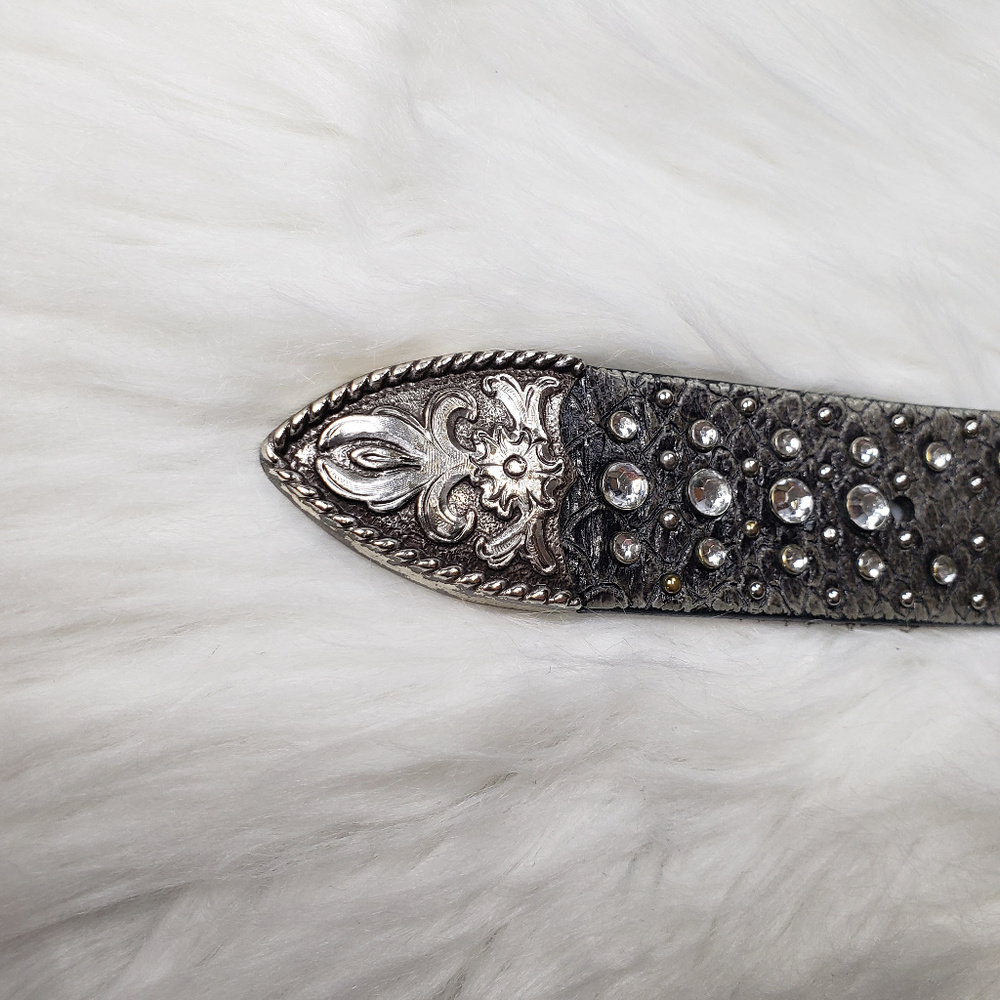 Ariat VTG Womens Western Rhinestone Leather Belt - Picture 4 of 8